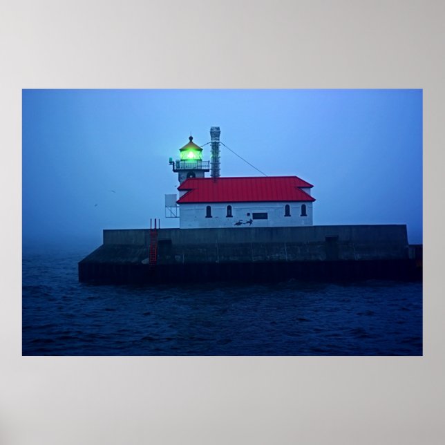 Poster Phare de Foggy South Pier (Devant)