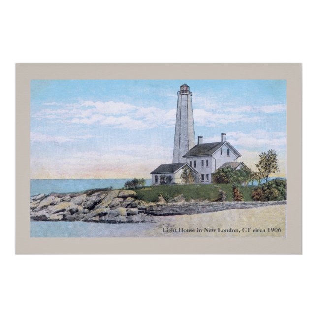 Poster Phare de New London CT  (Devant)