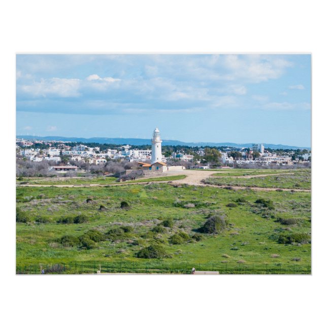 Poster Phare de Paphos, Chypre (Devant)