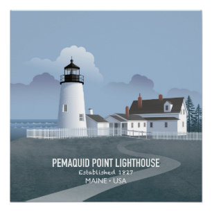 Poster Phare de Pemaquid Point