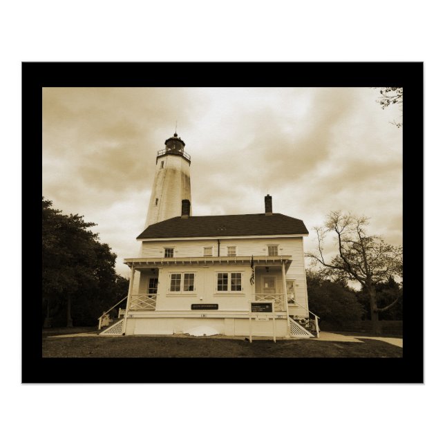 Poster Phare de Sandy Hook (Devant)
