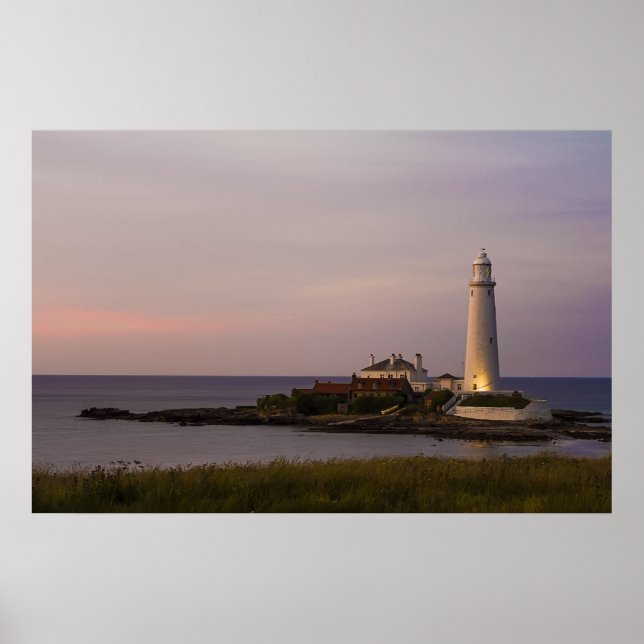 Poster Phare de St.Marys, Whitley Bay (Devant)