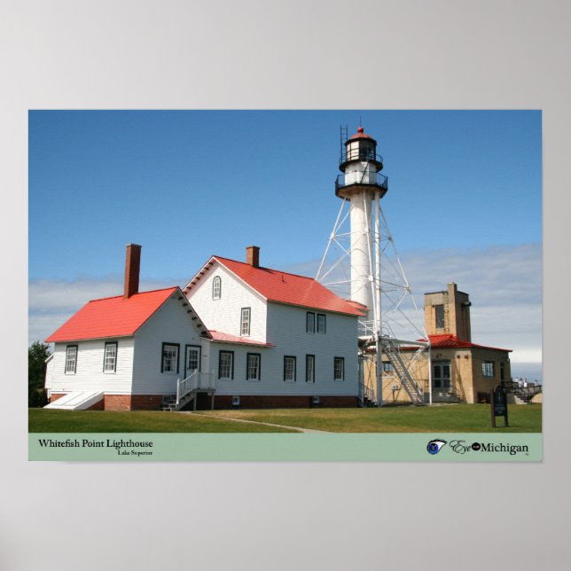 Poster Phare de Whitefish Point - Michigan (Devant)