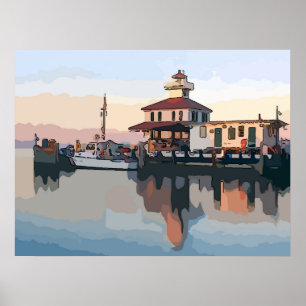 Poster Phare du Nouveau Bassin, Nouvelle-Orléans