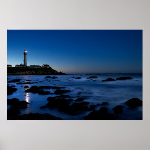 Poster Phare   Half Moon Bay, Ca de point de pigeon