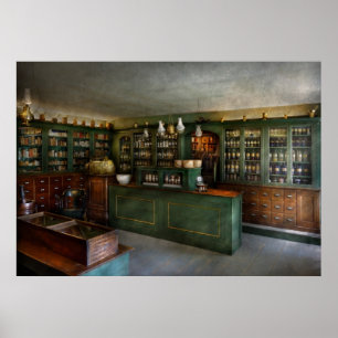 Poster Pharmacie - La boutique de chimiste