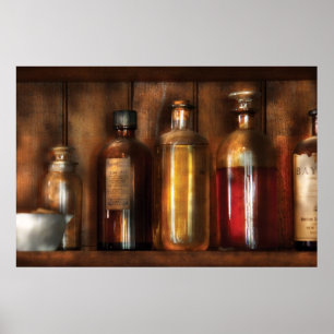 Poster Pharmacien - Divers élixirs