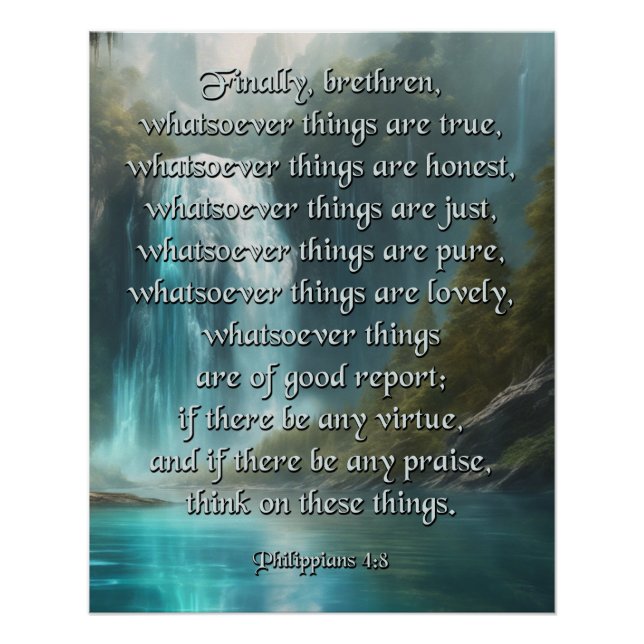 Poster Phil 4:8 (Devant)