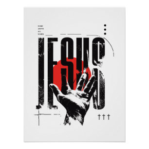 Poster Philippiens 2:9 Nom Au-Dessus De Tous Les Noms Rét