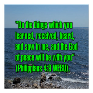 Poster Philippiens 4:9 WEBU