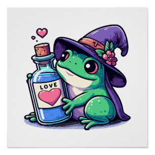 Poster philtre d'amour kawaii sorcier