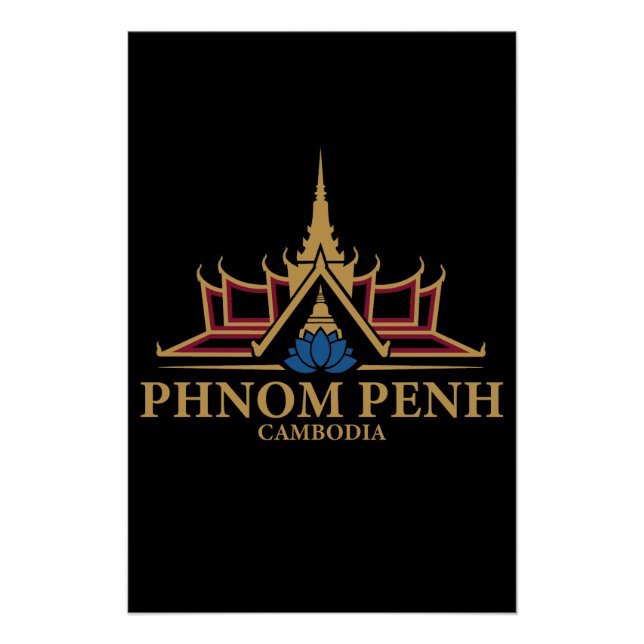 Poster Phnom Penh Cambodge Asie du Sud-Est (Devant)