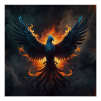 Phoenix Bird Rising avec flammes