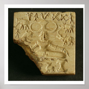Poster Phoque de Pasupati de stéatite, Mohenjodaro,