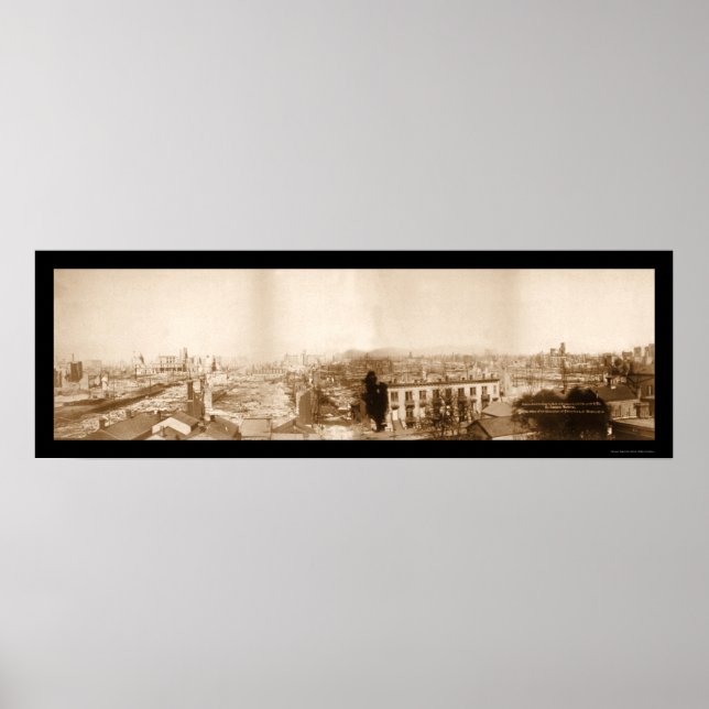 Poster Photo 1871 de Great Fire Chicago (Devant)