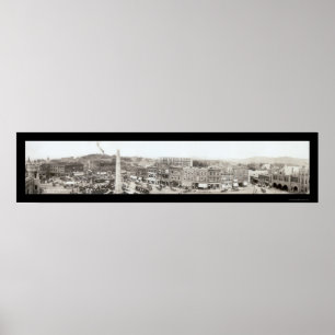 Poster Photo 1910 de carré de paquet d'Asheville
