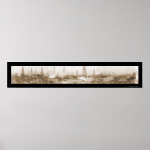 Poster Photo 1919 d'huile de Burkburnett TX