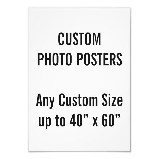Poster photo A3 personnalisé, jusqu'à 40 po x 60 p (Devant)