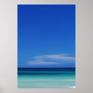 Poster Photo Abstraite bleu mer des Caraïbes