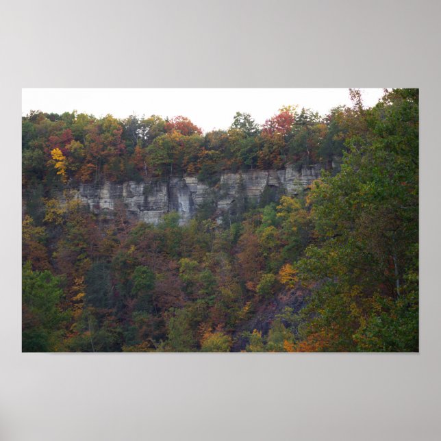 Poster photo Autumn Cliffside (Devant)