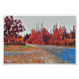 Poster photo Burleigh Falls Paint 15cm x 10cm