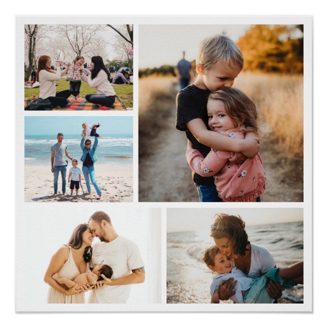 Poster Photo Collage Idées De Cadeaux Créer 5 Photos (Devant)