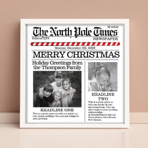 Poster Photo Collage Noël Père Noël Joyeux Noël