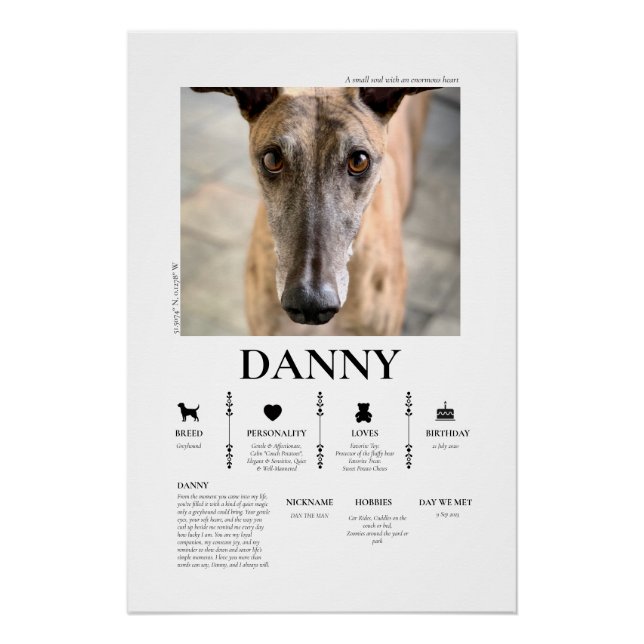 Poster Photo de compagnie personnalisée (Devant)