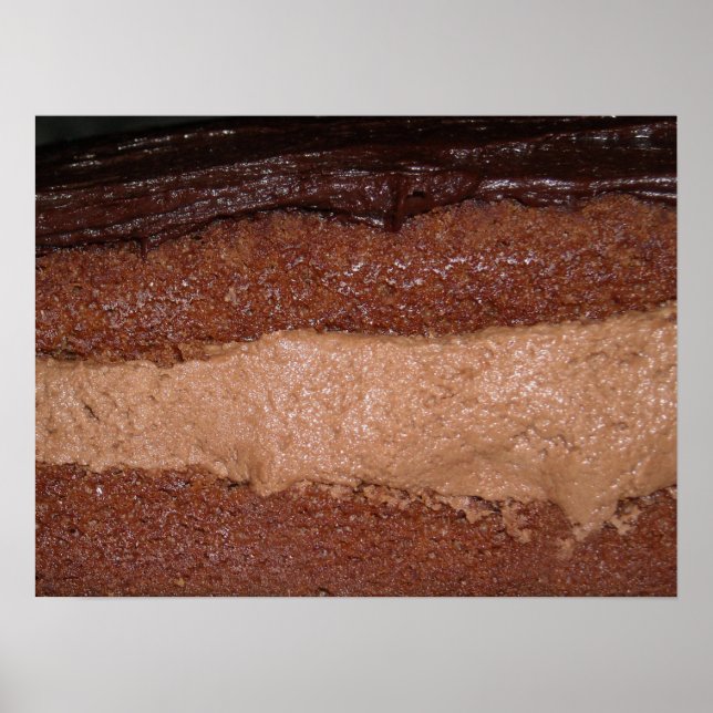 Poster photo de gâteau de couche de chocolat (Devant)