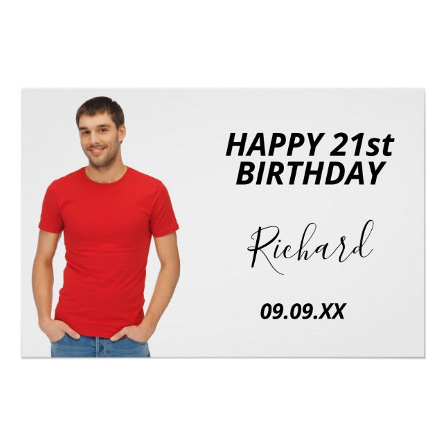 Poster Photo de la fête d'anniversaire (Devant)