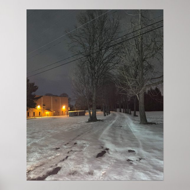 Poster photo de la nuit d'hiver (Devant)