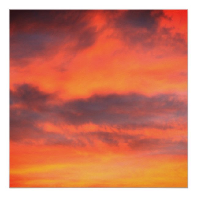 Poster Photo de paysage de ciel de coucher de soleil Cade (Devant)