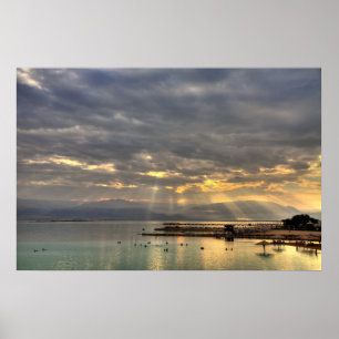 Poster photo de Sunrise at the Dead Sea Israel