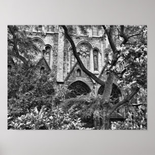 Poster Photo d'église gothique de style vintage