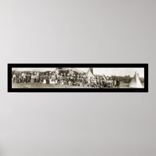 Poster Photo du camp indien d'Ute 1913