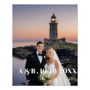 Poster Photo du couple de la fête de mariage