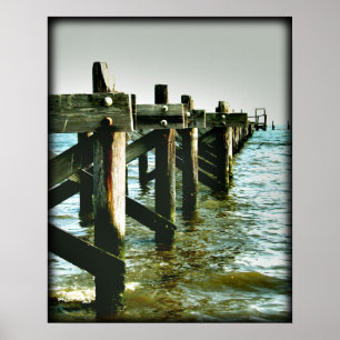 Poster photo du quai de pêche de la côte du golfe
