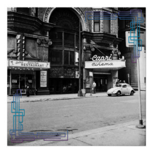 Poster photo du théâtre Capri de Chicago 1967