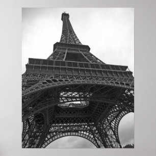 Poster Photo en noir et blanc de la Tour Eiffel