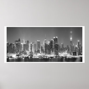 Poster Photo en noir et blanc de New York