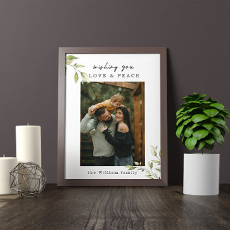 Poster Photo Famille Amour & Paix Et Imprimer