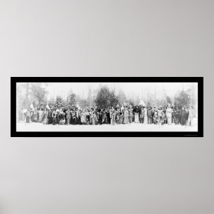 Poster Photo Iroquois 1914 d'Indiens