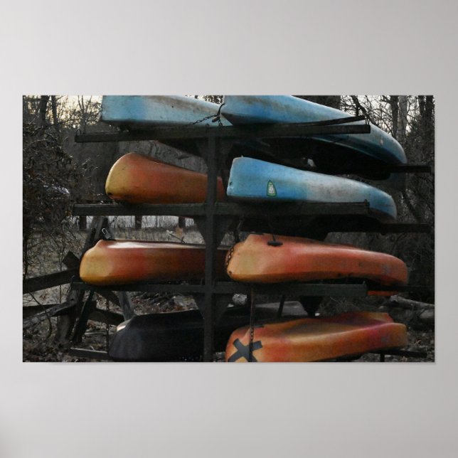 Poster photo Kayaks empilés (Devant)