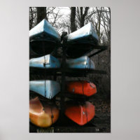 Poster photo Kayaks empilés
