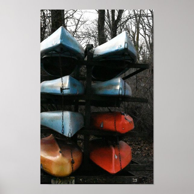 Poster photo Kayaks empilés (Devant)