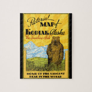 Poster photo Kodiak Alaska Bear Puzzle