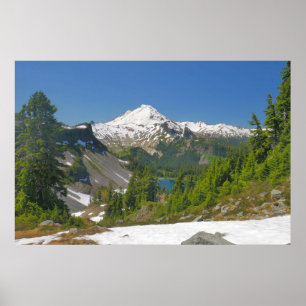 Poster photo Mt. Baker, Forest et Alpine Lake