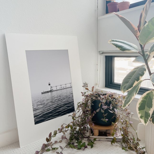 Poster photo noir & blanc Lighthouse (Créateur téléchargé)