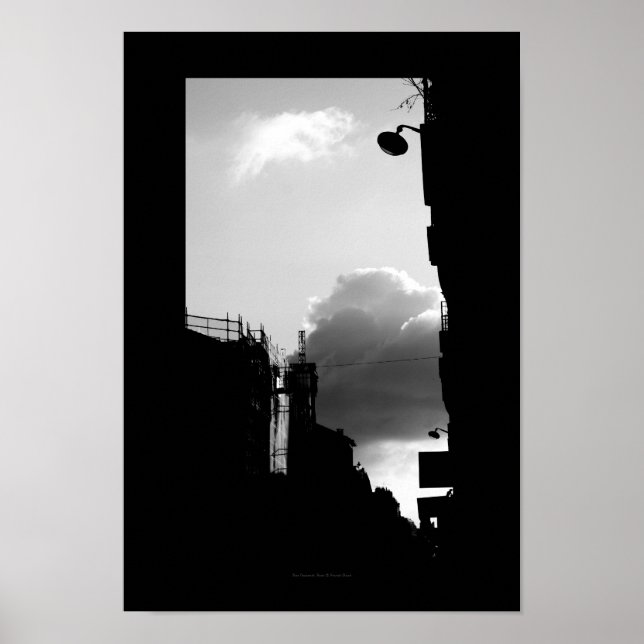 Poster photo noir blanc Rue Gassendi Paris 2 (Devant)