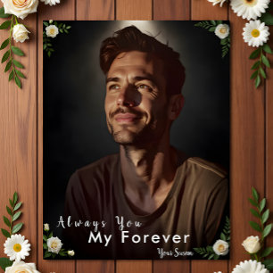 Poster Photo & Nom Personnalisés   Cadeau Personnalisé po